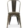 Chaise de salle à manger - Design industriel - Acier et bois - Nouvelle édition - Stylix image 7
