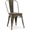 Chaise de salle à manger - Design industriel - Acier et bois - Nouvelle édition - Stylix image 7