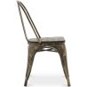 Chaise de salle à manger - Design industriel - Acier et bois - Nouvelle édition - Stylix image 7