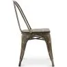 Chaise de salle à manger - Design industriel - Acier et bois - Nouvelle édition - Stylix image 7