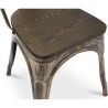 Chaise de salle à manger - Design industriel - Acier et bois - Nouvelle édition - Stylix image 7