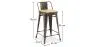 Tabouret de bar avec dossier - Design industriel - Bois et acier - 60cm - Nouvelle édition - Stylix image 7