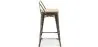Tabouret de bar avec dossier - Design industriel - Bois et acier - 60cm - Nouvelle édition - Stylix image 7