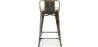 Tabouret de bar avec dossier - Design industriel - Bois et acier - 60cm - Nouvelle édition - Stylix image 7