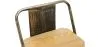 Tabouret de bar avec dossier - Design industriel - Bois et acier - 60cm - Nouvelle édition - Stylix image 7