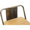 Tabouret de bar avec dossier - Design industriel - Bois et acier - 60cm - Nouvelle édition - Stylix image 7