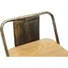 Tabouret de bar avec dossier - Design industriel - Bois et acier - 60cm - Nouvelle édition - Stylix image 7