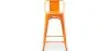 Tabouret de bar avec dossier - Design industriel - 60cm - Nouvelle édition - Stylix image 7