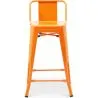 Tabouret de bar avec dossier - Design industriel - 60cm - Nouvelle édition - Stylix image 7