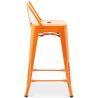 Tabouret de bar avec dossier - Design industriel - 60cm - Nouvelle édition - Stylix image 7