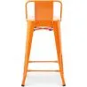 Tabouret de bar avec dossier - Design industriel - 60cm - Nouvelle édition - Stylix image 7