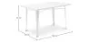 Table à manger rectangulaire - Design industriel - Métal blanc - Ashi image 7