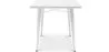 Table à manger rectangulaire - Design industriel - Métal blanc - Ashi image 7