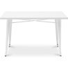 Table à manger rectangulaire - Design industriel - Métal blanc - Ashi image 7