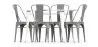 Pack Table à manger et 4 Chaises à manger Design industriel - Nouvelle édition- Bistrot Stylix image 7