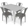 Pack Table à manger et 4 Chaises à manger Design industriel - Nouvelle édition- Bistrot Stylix image 7