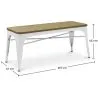 Banc - Design Industriel - Bois et Métal - Stylix image 7