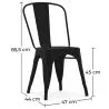 Chaise de salle à manger - Design industriel - Acier - Nouvelle édition - Stylix image 7