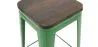 Tabouret de bar - Design industriel - Bois et acier - 76 cm - New Edition- Stylix image 7