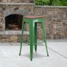 Tabouret de bar - Design industriel - Bois et acier - 76 cm - New Edition- Stylix image 7