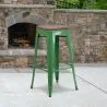 Tabouret de bar - Design industriel - Bois et acier - 76 cm - New Edition- Stylix image 7