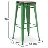 Tabouret de bar - Design industriel - Bois et acier - 76 cm - New Edition- Stylix image 7