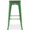 Tabouret de bar - Design industriel - Bois et acier - 76 cm - New Edition- Stylix image 7