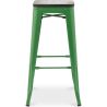 Tabouret de bar - Design industriel - Bois et acier - 76 cm - New Edition- Stylix image 7