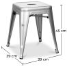 Tabouret Design Industriel - 45cm - Nouvelle Edition - Stylix image 7