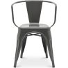 Chaise de salle à manger avec accoudoirs - Design industriel - Acier - Nouvelle édition - Stylix image 7