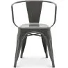 Chaise de salle à manger avec accoudoirs - Design industriel - Acier - Nouvelle édition - Stylix image 7