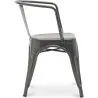 Chaise de salle à manger avec accoudoirs - Design industriel - Acier - Nouvelle édition - Stylix image 7