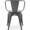 Chaise de salle à manger avec accoudoirs - Design industriel - Acier - Nouvelle édition - Stylix image 7