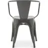 Chaise de salle à manger avec accoudoirs - Design industriel - Acier - Nouvelle édition - Stylix image 7