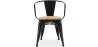 Chaise de salle à manger avec accoudoirs - Design industriel - Bois et acier - Nouvelle édition - Stylix image 7