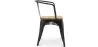 Chaise de salle à manger avec accoudoirs - Design industriel - Bois et acier - Nouvelle édition - Stylix image 7