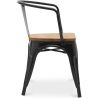 Chaise de salle à manger avec accoudoirs - Design industriel - Bois et acier - Nouvelle édition - Stylix image 7