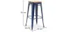 Tabouret de bar - Design industriel - Bois et acier - 76cm - Nouvelle édition - Stylix image 7