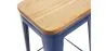 Tabouret de bar - Design industriel - Bois et acier - 76cm - Nouvelle édition - Stylix image 7