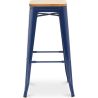 Tabouret de bar - Design industriel - Bois et acier - 76cm - Nouvelle édition - Stylix image 7