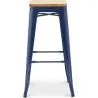 Tabouret de bar - Design industriel - Bois et acier - 76cm - Nouvelle édition - Stylix image 7