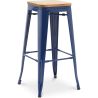 Tabouret de bar - Design industriel - Bois et acier - 76cm - Nouvelle édition - Stylix image 7