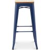 Tabouret de bar - Design industriel - Bois et acier - 76cm - Nouvelle édition - Stylix image 7