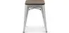 Tabouret de Bar Design Industriel - Bois & Métal - 45 cm - Nouvelle Edition - Stylix image 7