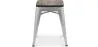 Tabouret de Bar Design Industriel - Bois & Métal - 45 cm - Nouvelle Edition - Stylix image 7