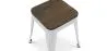 Tabouret de Bar Design Industriel - Bois & Métal - 45 cm - Nouvelle Edition - Stylix image 7