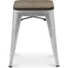 Tabouret de Bar Design Industriel - Bois & Métal - 45 cm - Nouvelle Edition - Stylix image 7