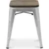 Tabouret de Bar Design Industriel - Bois & Métal - 45 cm - Nouvelle Edition - Stylix image 7