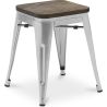 Tabouret de Bar Design Industriel - Bois & Métal - 45 cm - Nouvelle Edition - Stylix image 7