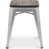 Tabouret de Bar Design Industriel - Bois & Métal - 45 cm - Nouvelle Edition - Stylix image 7